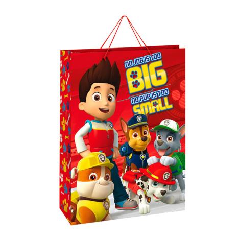 Medium Paw Patrol No Job Too Small Red Gift Bag £0.99